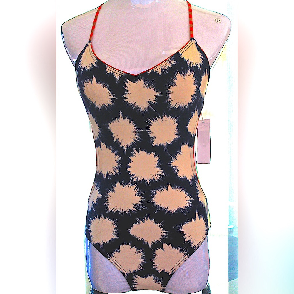 MARC BY MARC JACOBS SWIMWEAR INK BLUE XS  NEW CROSSBACK MAILOT